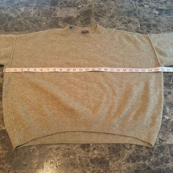 Vince Camuto Women's Center Seam Warm & Cozy Crewneck Sweater Latte Heather XL - Picture 3 of 9